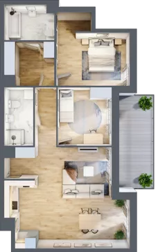 3 pokoje, mieszkanie 82,73 m², piętro 3, oferta nr A.31, Apartamenty Kapitanat bud. A, Gdańsk, Śródmieście, ul. Stępkarska / Wiosny Ludów