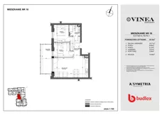 3 pokoje, mieszkanie 50,18 m², piętro 1, oferta nr B16, Apartamenty Vinea, Toruń, Jakubskie Przedmieście, ul. Winnica 25-27