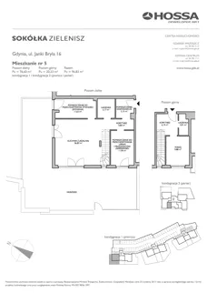 1 pokój, mieszkanie 96,83 m², parter, oferta nr SZ/JB16/5, Sokółka Zielenisz, Gdynia, Chwarzno-Wiczlino, ul. bpa Baranauskasa