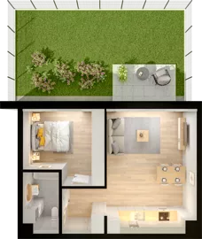 2 pokoje, mieszkanie 43,99 m², piętro 1, oferta nr WW/B1/10, Welocity Wiczlino, Gdynia, Chwarzno-Wiczlino, ul. Jana Kazimierza