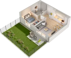 2 pokoje, mieszkanie 42,83 m², parter, oferta nr WW/B5/10, Welocity Wiczlino, Gdynia, Chwarzno-Wiczlino, ul. Jana Kazimierza