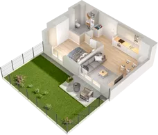 2 pokoje, mieszkanie 46,62 m², parter, oferta nr WW/B5/12, Welocity Wiczlino, Gdynia, Chwarzno-Wiczlino, ul. Jana Kazimierza