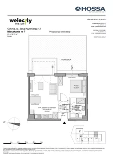 2 pokoje, mieszkanie 36,66 m², piętro 1, oferta nr WW/JK14/14, Welocity Wiczlino, Gdynia, Chwarzno-Wiczlino, ul. Jana Kazimierza
