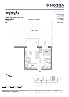 2 pokoje, mieszkanie 36,66 m², piętro 1, oferta nr WW/JK14/14, Welocity Wiczlino, Gdynia, Chwarzno-Wiczlino, ul. Jana Kazimierza