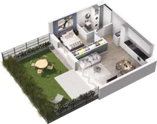 2 pokoje, mieszkanie 43,99 m², piętro 1, oferta nr WW/B1/10, Welocity Wiczlino, Gdynia, Chwarzno-Wiczlino, ul. Jana Kazimierza