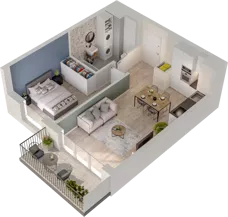 2 pokoje, mieszkanie 42,66 m², parter, oferta nr WO/P33/11, Wiszące Ogrody, Gdańsk, Jasień, Kiełpinek, ul. Przytulna