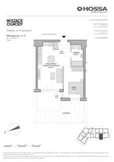 2 pokoje, mieszkanie 42,66 m², parter, oferta nr WO/P33/11, Wiszące Ogrody, Gdańsk, Jasień, Kiełpinek, ul. Przytulna