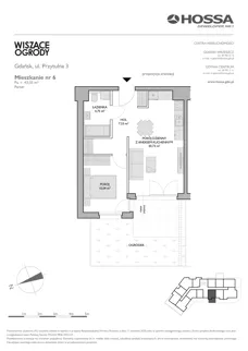 2 pokoje, mieszkanie 38,63 m², parter, oferta nr WO/P33/17, Wiszące Ogrody, Gdańsk, Jasień, Kiełpinek, ul. Przytulna
