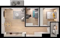 3 pokoje, mieszkanie 59,61 m², piętro 1, oferta nr WW/B4/22, Welocity Wiczlino, Gdynia, Chwarzno-Wiczlino, ul. Jana Kazimierza