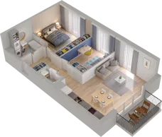 3 pokoje, mieszkanie 57,64 m², piętro 2, oferta nr WW/B4/31, Welocity Wiczlino, Gdynia, Chwarzno-Wiczlino, ul. Jana Kazimierza