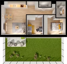 3 pokoje, mieszkanie 57,64 m², piętro 1, oferta nr WW/B4/17, Welocity Wiczlino, Gdynia, Chwarzno-Wiczlino, ul. Jana Kazimierza