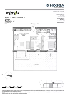 3 pokoje, mieszkanie 57,64 m², piętro 1, oferta nr WW/B4/17, Welocity Wiczlino, Gdynia, Chwarzno-Wiczlino, ul. Jana Kazimierza