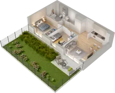 3 pokoje, mieszkanie 54,46 m², parter, oferta nr WW/B5/8, Welocity Wiczlino, Gdynia, Chwarzno-Wiczlino, ul. Jana Kazimierza