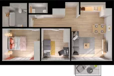 3 pokoje, mieszkanie 54,46 m², piętro 2, oferta nr WW/B5/32, Welocity Wiczlino, Gdynia, Chwarzno-Wiczlino, ul. Jana Kazimierza