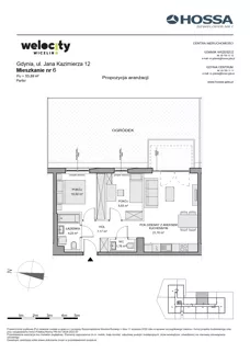 3 pokoje, mieszkanie 53,90 m², piętro 1, oferta nr WW/JK12/13, Welocity Wiczlino, Gdynia, Chwarzno-Wiczlino, ul. Jana Kazimierza