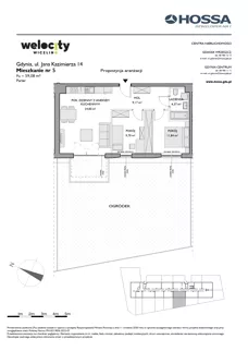 3 pokoje, mieszkanie 59,61 m², piętro 1, oferta nr WW/B4/22, Welocity Wiczlino, Gdynia, Chwarzno-Wiczlino, ul. Jana Kazimierza