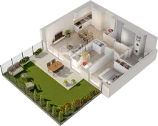 3 pokoje, mieszkanie 57,55 m², parter, oferta nr WO/P33/1, Wiszące Ogrody, Gdańsk, Jasień, Kiełpinek, ul. Przytulna