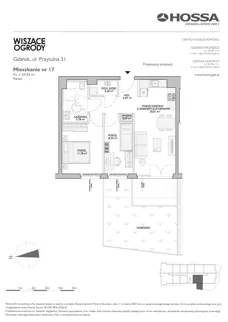 3 pokoje, mieszkanie 54,93 m², parter, oferta nr WO/P31/17, Wiszące Ogrody, Gdańsk, Jasień, Kiełpinek, ul. Przytulna