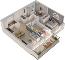 3 pokoje, mieszkanie 54,10 m², parter, oferta nr WO/P33/13, Wiszące Ogrody, Gdańsk, Jasień, Kiełpinek, ul. Przytulna