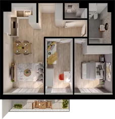 3 pokoje, mieszkanie 54,10 m², parter, oferta nr WO/P33/13, Wiszące Ogrody, Gdańsk, Jasień, Kiełpinek, ul. Przytulna