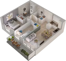 3 pokoje, mieszkanie 54,22 m², piętro 1, oferta nr WO/P33/27, Wiszące Ogrody, Gdańsk, Jasień, Kiełpinek, ul. Przytulna