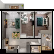 3 pokoje, mieszkanie 53,54 m², parter, oferta nr WO/P31/14, Wiszące Ogrody, Gdańsk, Jasień, Kiełpinek, ul. Przytulna