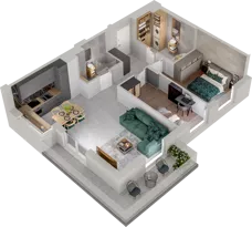 3 pokoje, mieszkanie 63,73 m², piętro 1, oferta nr WO/P31/26, Wiszące Ogrody, Gdańsk, Jasień, Kiełpinek, ul. Przytulna