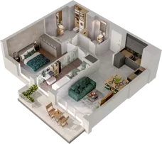 3 pokoje, mieszkanie 54,80 m², piętro 1, oferta nr WO/P31/28, Wiszące Ogrody, Gdańsk, Jasień, Kiełpinek, ul. Przytulna