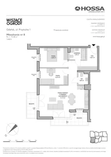 3 pokoje, mieszkanie 75,38 m², piętro 1, oferta nr WO/P1/8, Wiszące Ogrody, Gdańsk, Jasień, Kiełpinek, ul. Przytulna