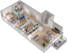 4 pokoje, mieszkanie 82,78 m², piętro 1, oferta nr WW/B4/16, Welocity Wiczlino, Gdynia, Chwarzno-Wiczlino, ul. Jana Kazimierza