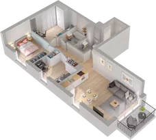 4 pokoje, mieszkanie 73,46 m², piętro 1, oferta nr WW/B5/21, Welocity Wiczlino, Gdynia, Chwarzno-Wiczlino, ul. Jana Kazimierza