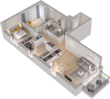 4 pokoje, mieszkanie 73,46 m², piętro 2, oferta nr WW/B5/33, Welocity Wiczlino, Gdynia, Chwarzno-Wiczlino, ul. Jana Kazimierza