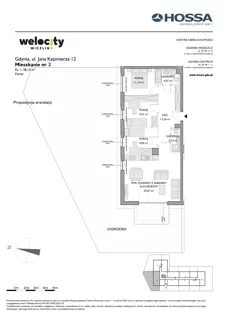4 pokoje, mieszkanie 73,46 m², piętro 2, oferta nr WW/B5/33, Welocity Wiczlino, Gdynia, Chwarzno-Wiczlino, ul. Jana Kazimierza