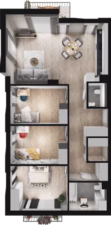4 pokoje, mieszkanie 91,35 m², piętro 3, oferta nr WW/B14/32, Welocity Wiczlino, Gdynia, Chwarzno-Wiczlino, ul. Jana Kazimierza