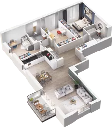 4 pokoje, mieszkanie 100,79 m², piętro 1, oferta nr WW/B3/17, Welocity Wiczlino, Gdynia, Chwarzno-Wiczlino, ul. Jana Kazimierza