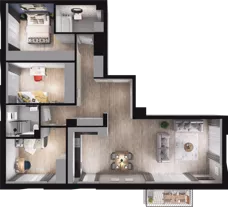 4 pokoje, mieszkanie 100,79 m², piętro 1, oferta nr WW/B3/17, Welocity Wiczlino, Gdynia, Chwarzno-Wiczlino, ul. Jana Kazimierza