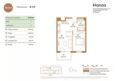 2 pokoje, mieszkanie 39,45 m², parter, oferta nr D7/P, Fauna - bud. D, Gdańsk, Orunia Górna-Gdańsk Południe, ul. Hokejowa 25