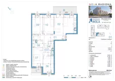 5 pokoi, mieszkanie 106,15 m², piętro 1, oferta nr A01, NOVA RADIOWA, Warszawa, Bemowo, Bemowo-Lotnisko, ul. Wrocławska róg Radiowej