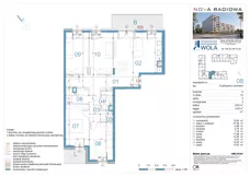 5 pokoi, mieszkanie 106,15 m², piętro 2, oferta nr A08, NOVA RADIOWA, Warszawa, Bemowo, Bemowo-Lotnisko, ul. Wrocławska róg Radiowej