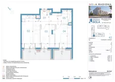 3 pokoje, mieszkanie 53,12 m², piętro 2, oferta nr A42, NOVA RADIOWA, Warszawa, Bemowo, Bemowo-Lotnisko, ul. Wrocławska róg Radiowej