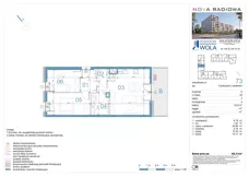 3 pokoje, mieszkanie 62,13 m², piętro 3, oferta nr A73, NOVA RADIOWA, Warszawa, Bemowo, Bemowo-Lotnisko, ul. Wrocławska róg Radiowej