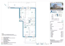 3 pokoje, mieszkanie 74,33 m², piętro 1, oferta nr B27, NOVA RADIOWA, Warszawa, Bemowo, Bemowo-Lotnisko, ul. Wrocławska róg Radiowej