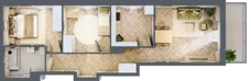 3 pokoje, mieszkanie 59,78 m², piętro 3, oferta nr Z9.17, Osiedle Zbytki, Warszawa, Białołęka, Nowodwory, ul. Zbytki 9