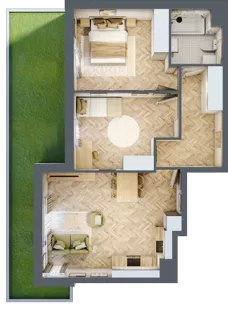 3 pokoje, mieszkanie 59,99 m², parter, oferta nr Z9.35, Osiedle Zbytki, Warszawa, Białołęka, Nowodwory, ul. Zbytki 9
