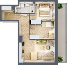 3 pokoje, mieszkanie 51,96 m², parter, oferta nr Z9.02, Osiedle Zbytki, Warszawa, Białołęka, Nowodwory, ul. Zbytki 9