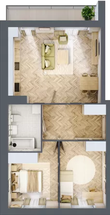 3 pokoje, mieszkanie 60,71 m², piętro 2, oferta nr R7.16, SIEDLCE, Rytla, Siedlce, ul. Aleksandra Rytla