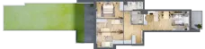 4 pokoje, mieszkanie 79,63 m², piętro 1, oferta nr B.01.M025, Złota Wilga, Warszawa, Praga Południe, Gocław, ul. Złotej Wilgi 2