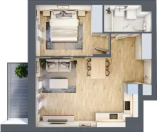 2 pokoje, mieszkanie 45,23 m², piętro 2, oferta nr B.02.M035, Złota Wilga, Warszawa, Praga Południe, Gocław, ul. Złotej Wilgi 2