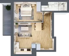 2 pokoje, mieszkanie 43,76 m², piętro 7, oferta nr B.07.M061, Złota Wilga, Warszawa, Praga Południe, Gocław, ul. Złotej Wilgi 2