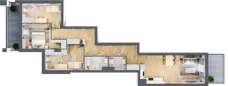 4 pokoje, mieszkanie 83,90 m², piętro 2, oferta nr C.02.M078, Złota Wilga, Warszawa, Praga Południe, Gocław, ul. Złotej Wilgi 2